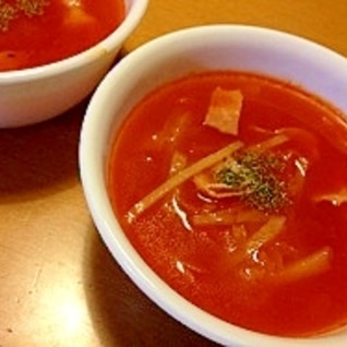 あっさり・シンプル味のトマトスープ
